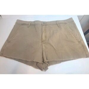 Universal Thread Womens Shorts Sz 18 Tan Mid Rise Denim Raw Hem NWOT